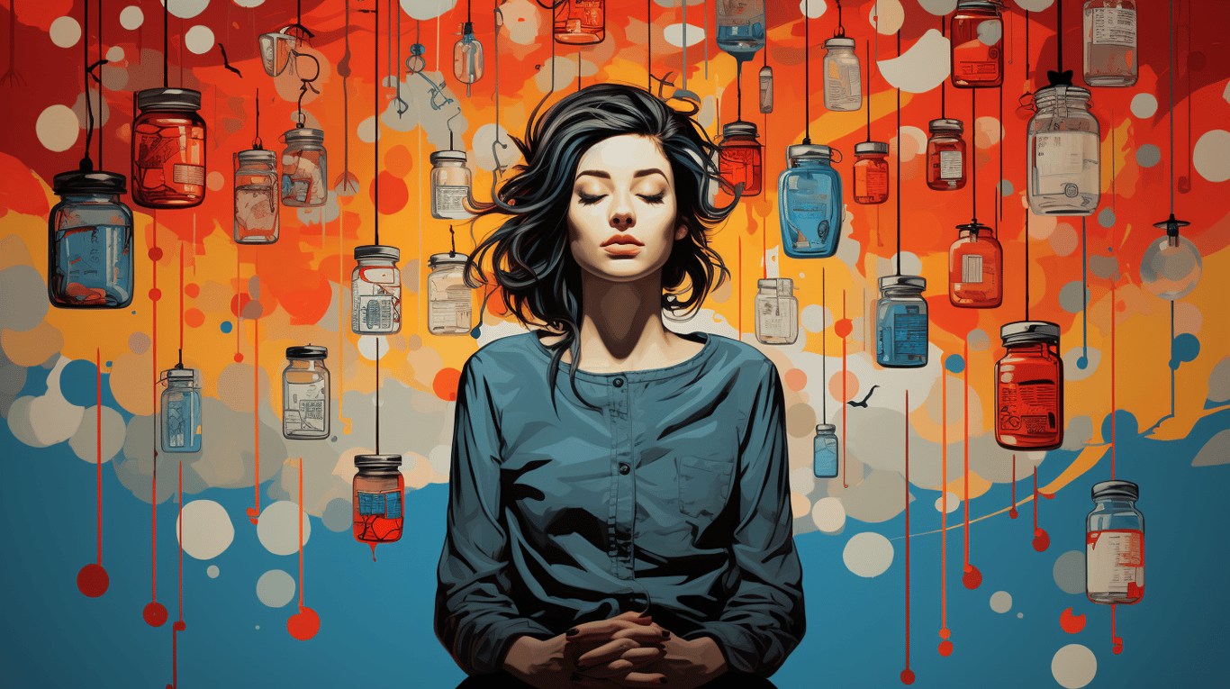 abstract image of a patient experiencing side effect