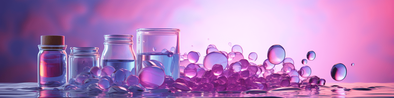 image of drug pills surrounding a glass of water symbolizing drug consumption