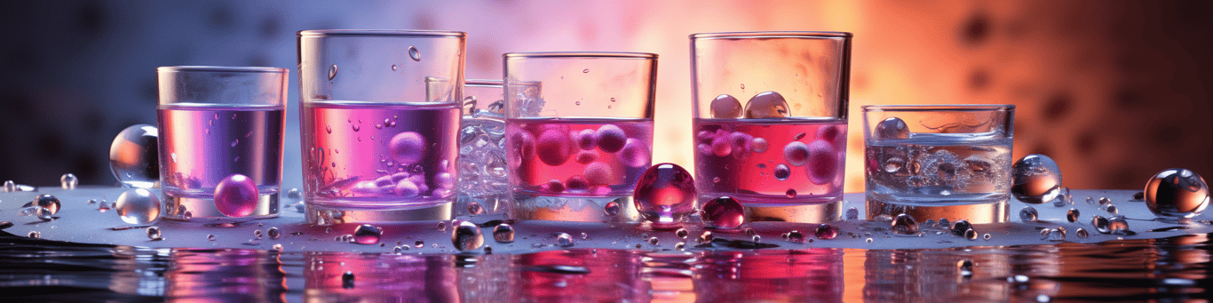 image of drug pills surrounding a glass of water symbolizing drug consumption