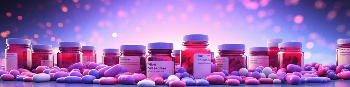 image of different drug pills on a surface