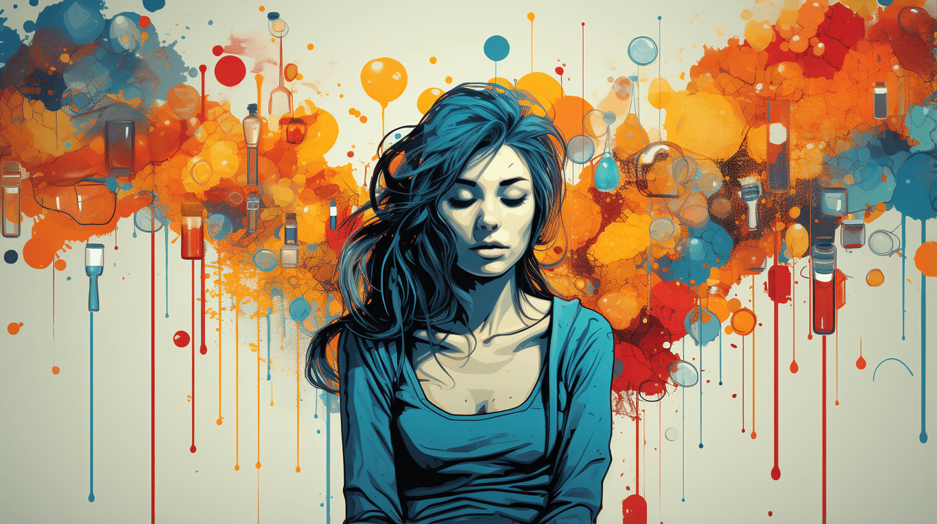 abstract image of a patient experiencing side effect