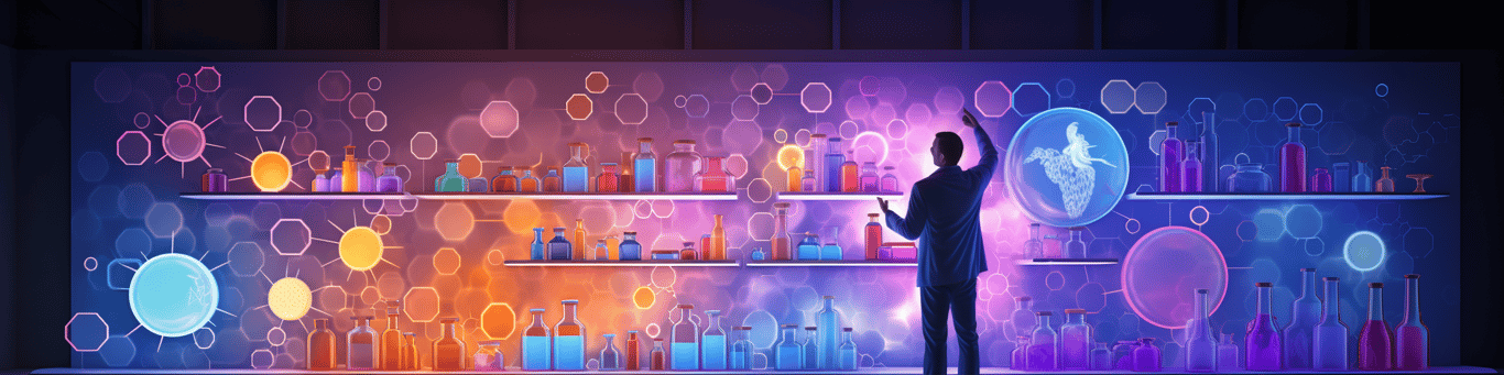 image of a doctor in a lab doing drug, clinical research