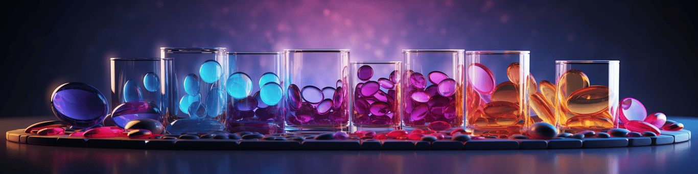 image of drug pills surrounding a glass of water symbolizing drug consumption