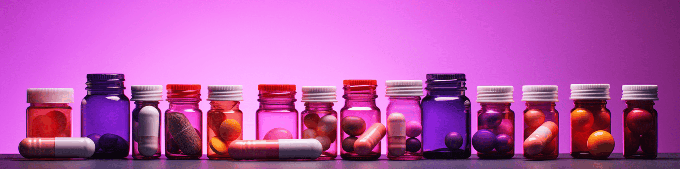 image of different drug pills on a surface
