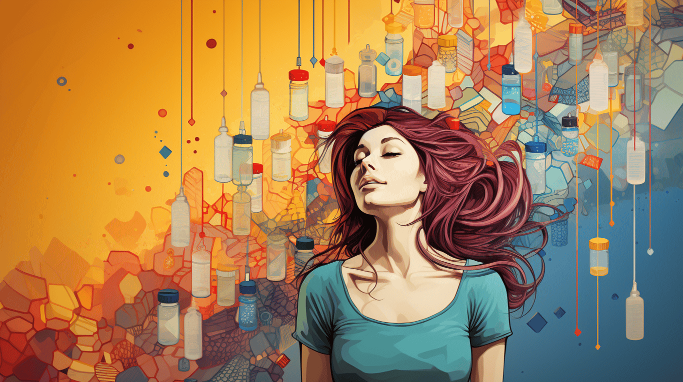 abstract image of a patient experiencing side effect