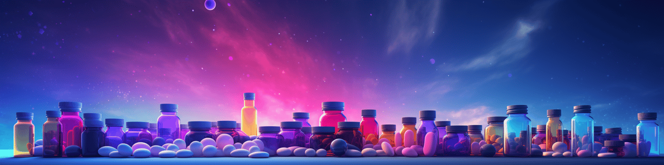 image of different drug pills on a surface