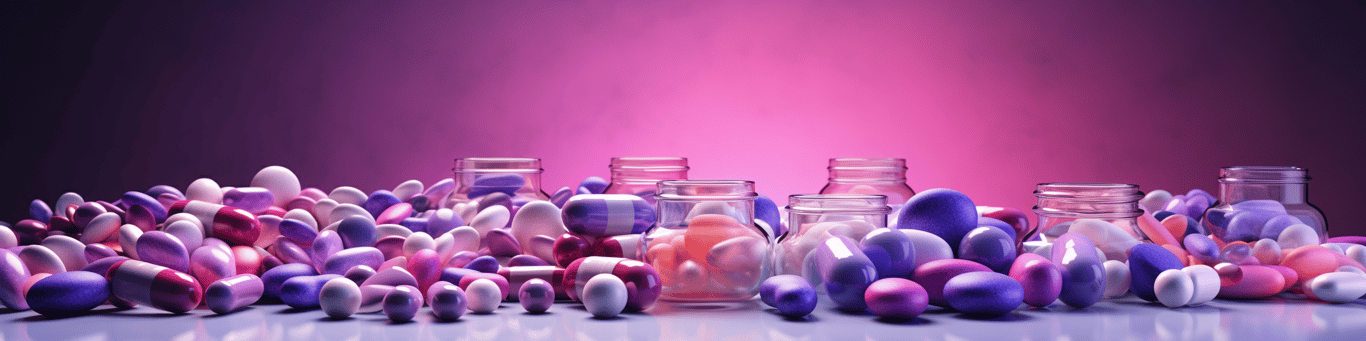 image of different drug pills on a surface