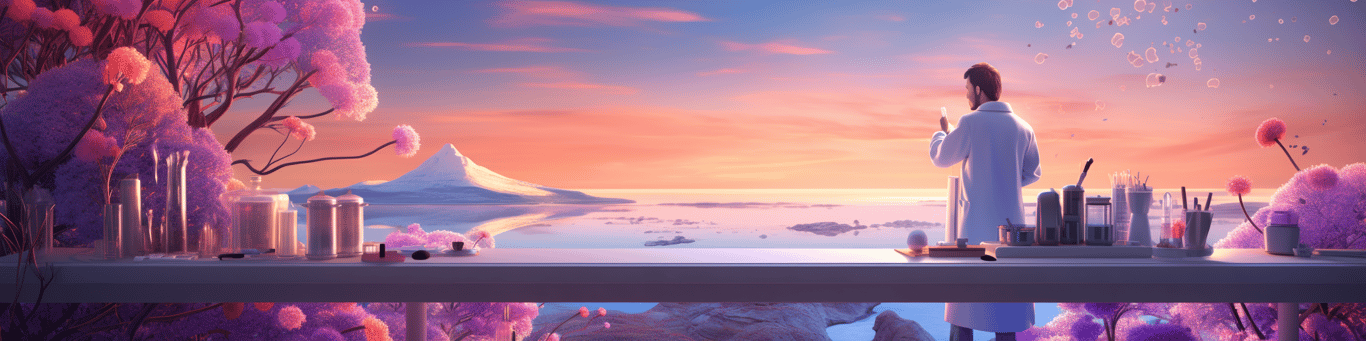 image of a doctor in a lab doing drug, clinical research