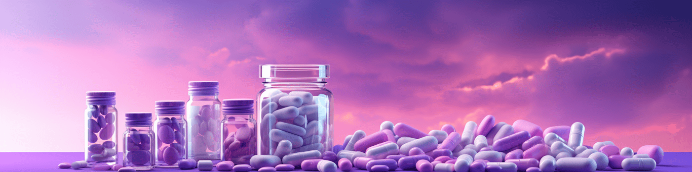 image of different drug pills on a surface