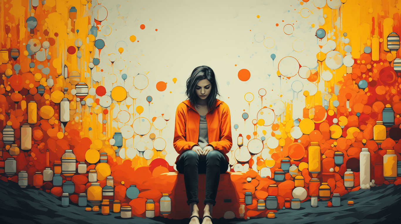 abstract image of a patient experiencing side effect