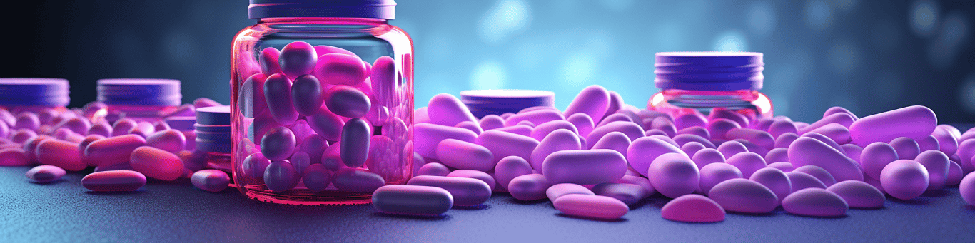 image of different drug pills on a surface