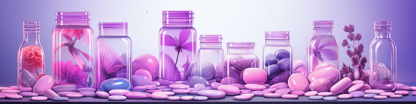 image of different drug pills on a surface