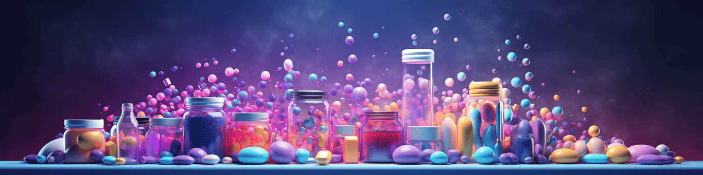 image of different drug pills on a surface