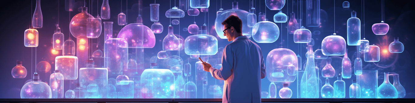 image of a doctor in a lab doing drug, clinical research