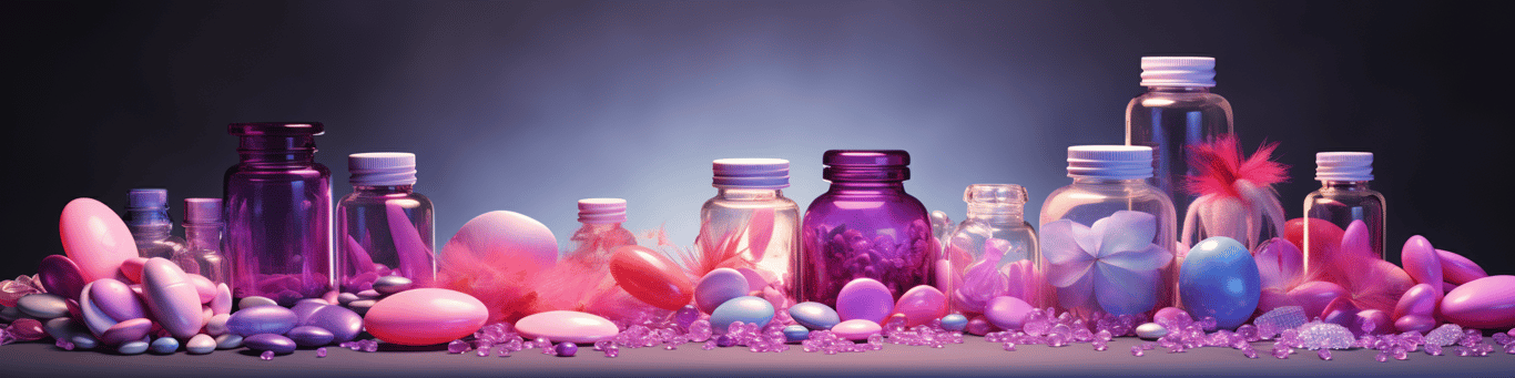 image of different drug pills on a surface