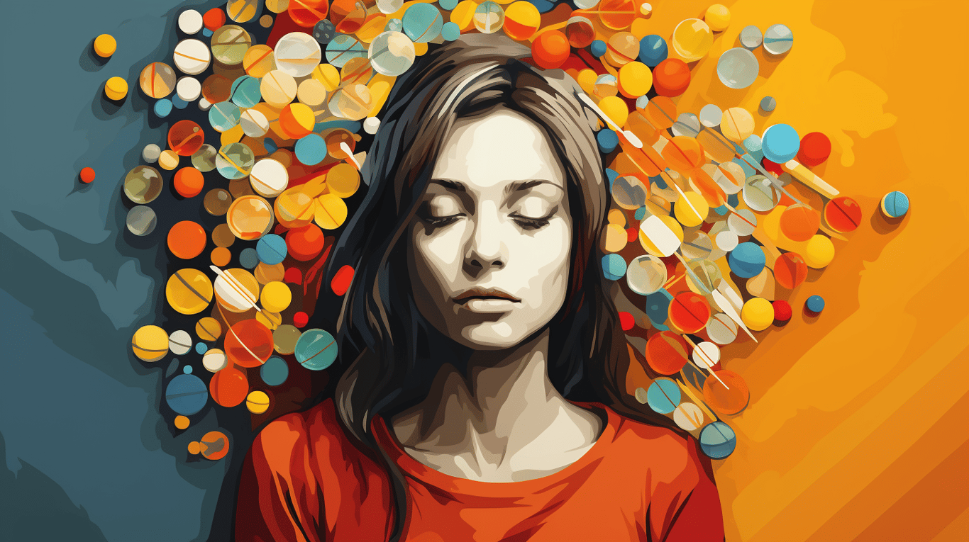 abstract image of a patient experiencing side effect