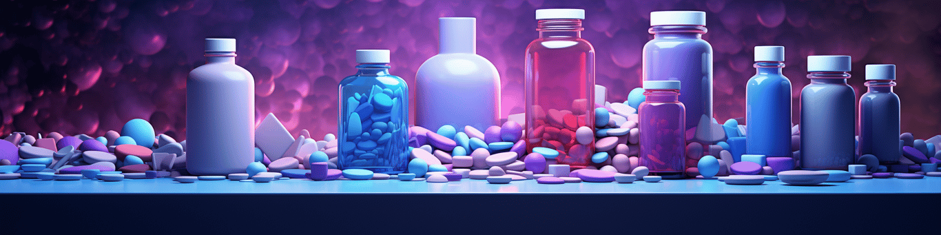 image of different drug pills on a surface