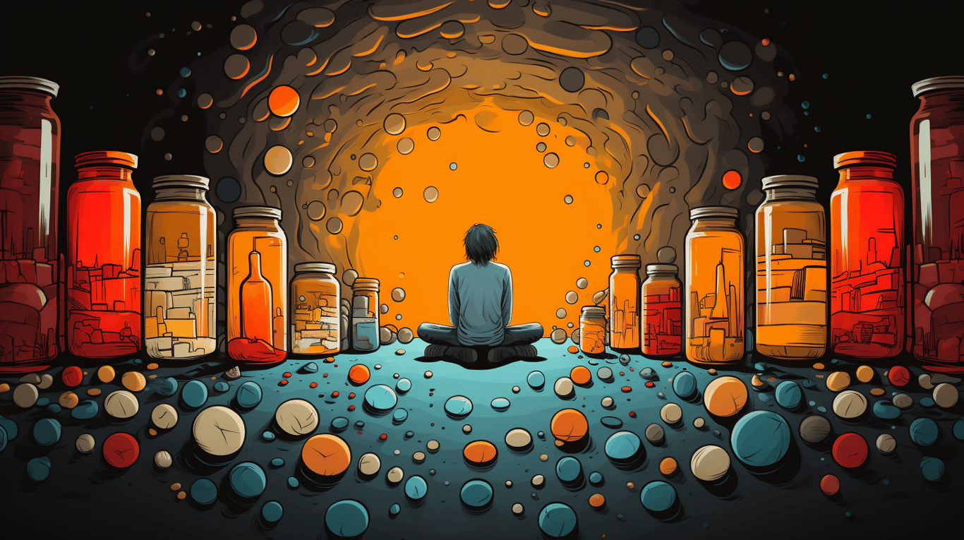 abstract image of a patient experiencing side effect