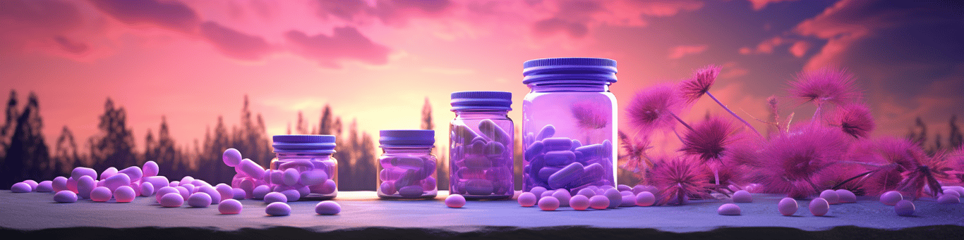 image of different drug pills on a surface