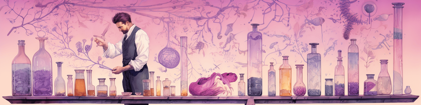 image of a doctor in a lab doing drug, clinical research