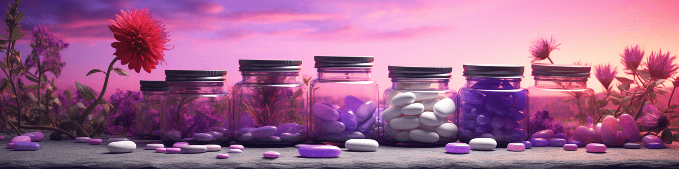 image of different drug pills on a surface