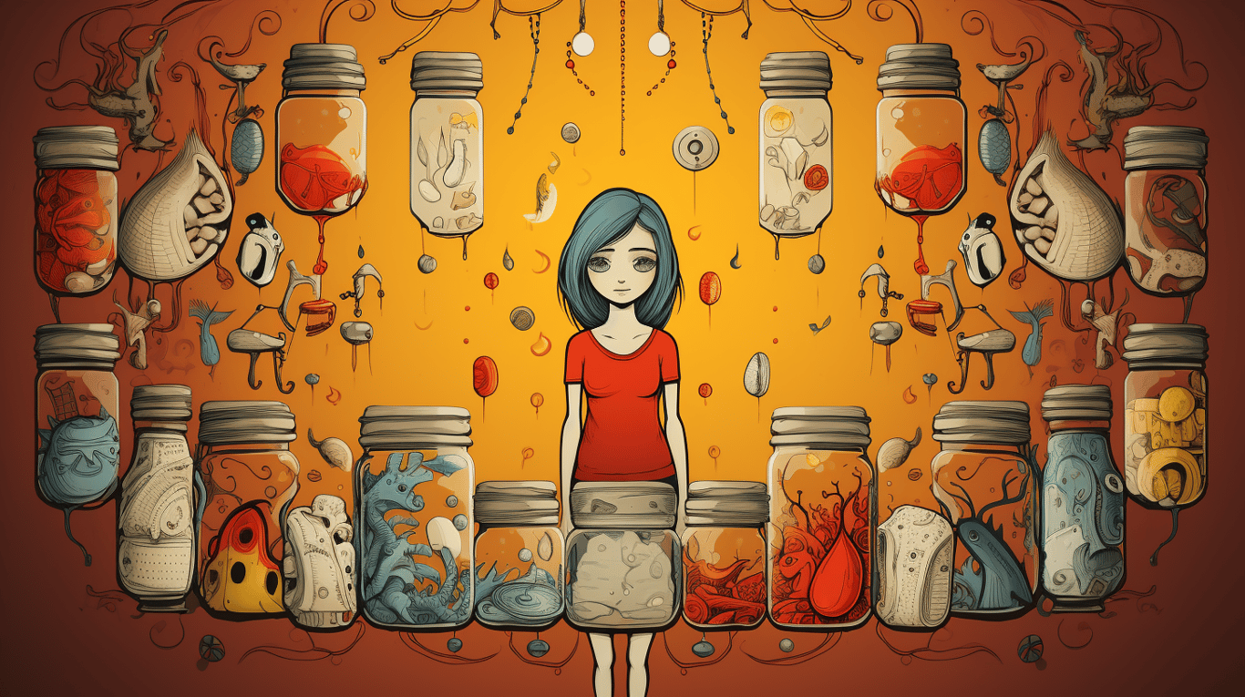 abstract image of a patient experiencing side effect