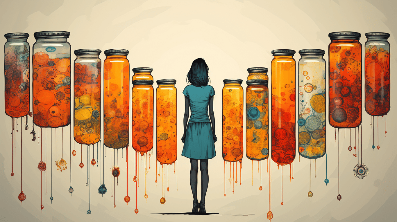 abstract image of a patient experiencing side effect