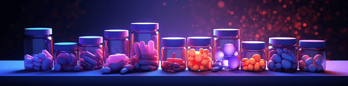 image of different drug pills on a surface