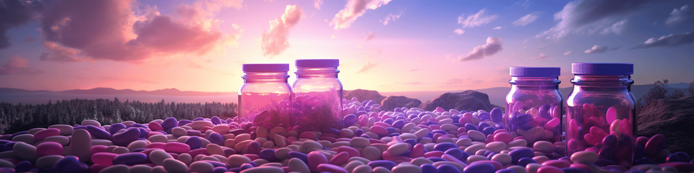 image of different drug pills on a surface