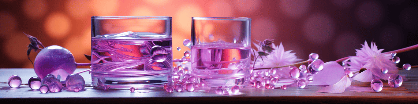 image of drug pills surrounding a glass of water symbolizing drug consumption