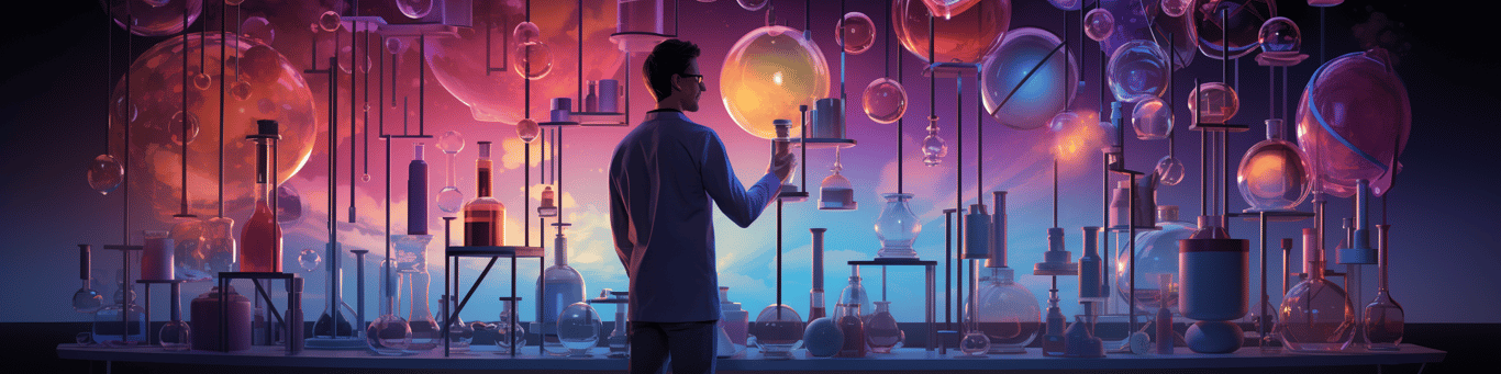 image of a doctor in a lab doing drug, clinical research