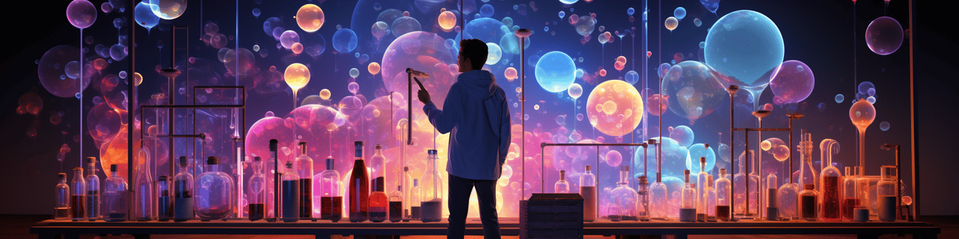 image of a doctor in a lab doing drug, clinical research