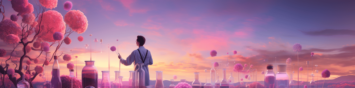 image of a doctor in a lab doing drug, clinical research