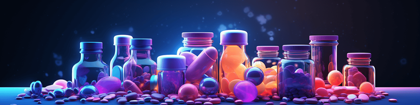 image of different drug pills on a surface