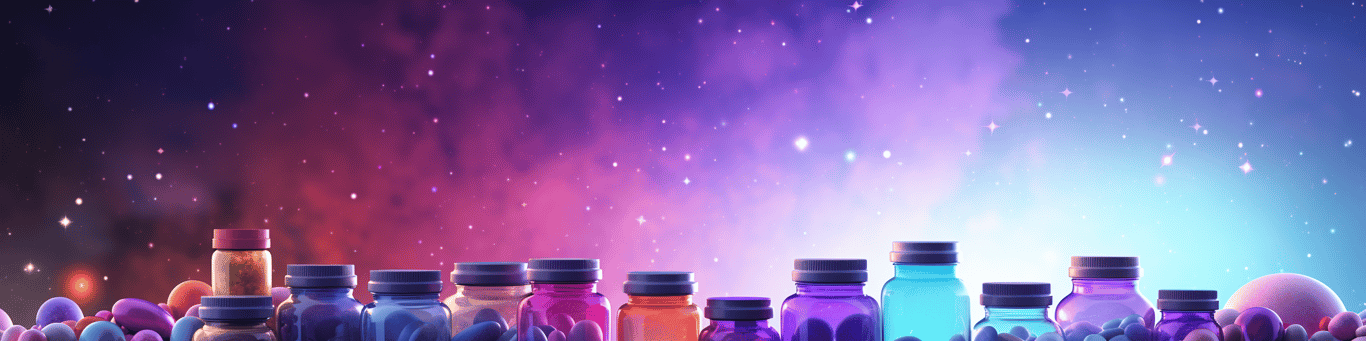 image of different drug pills on a surface