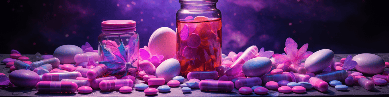 image of different drug pills on a surface