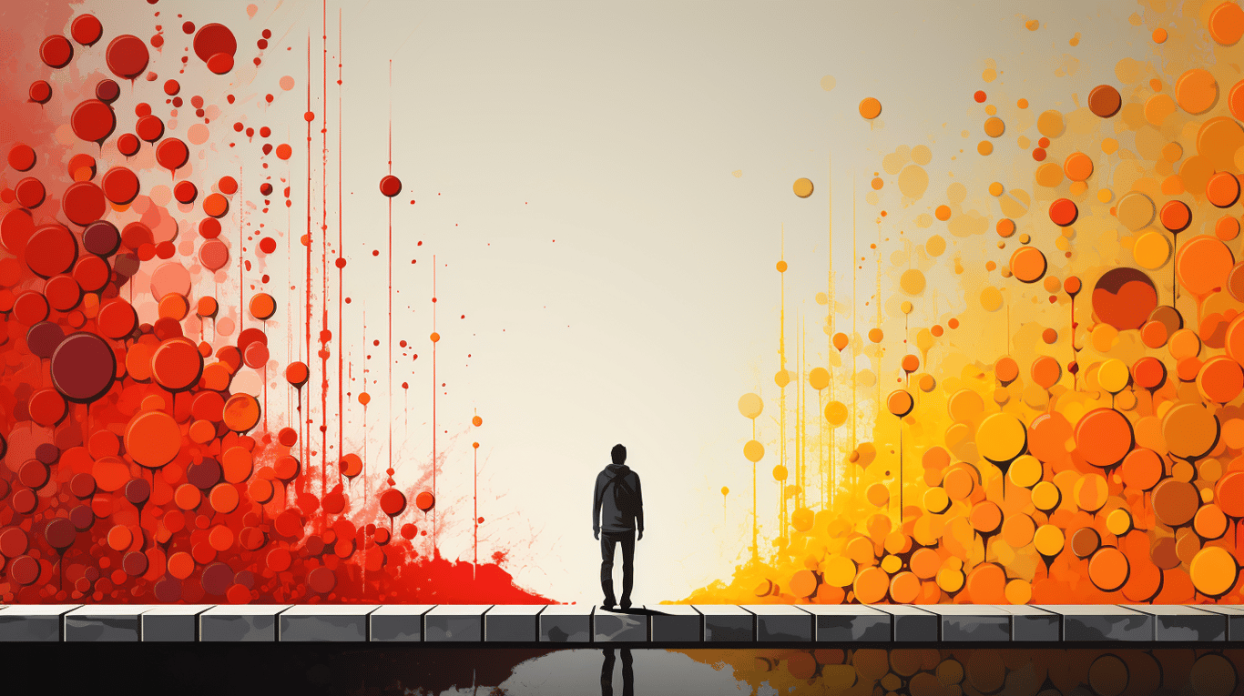 abstract image of a patient experiencing side effect