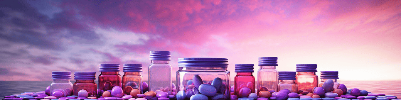 image of different drug pills on a surface