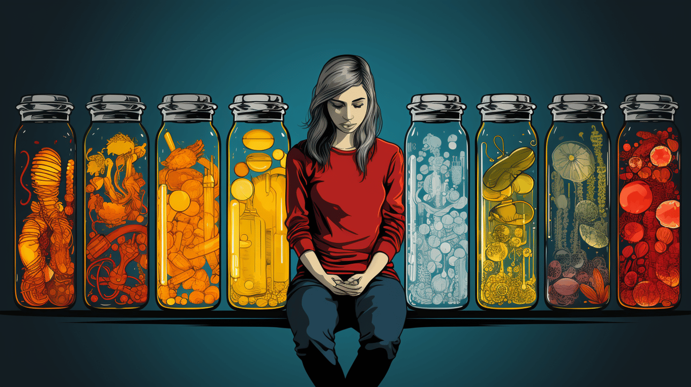 abstract image of a patient experiencing side effect