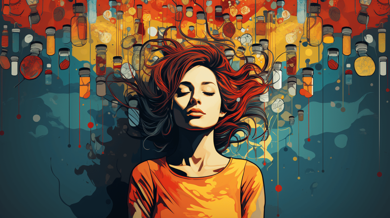 abstract image of a patient experiencing side effect