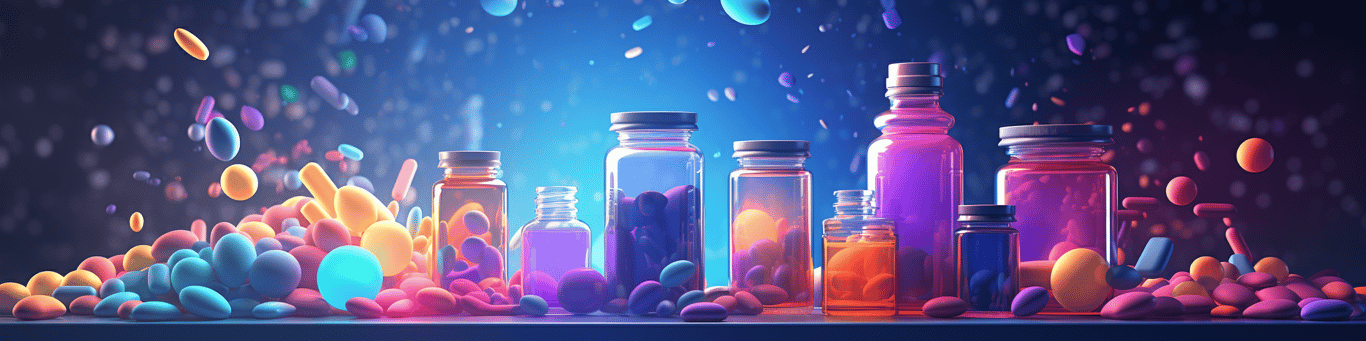 image of different drug pills on a surface