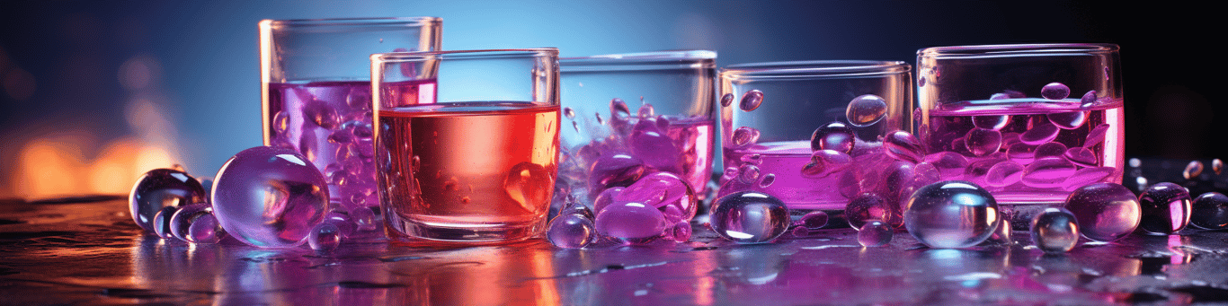 image of drug pills surrounding a glass of water symbolizing drug consumption