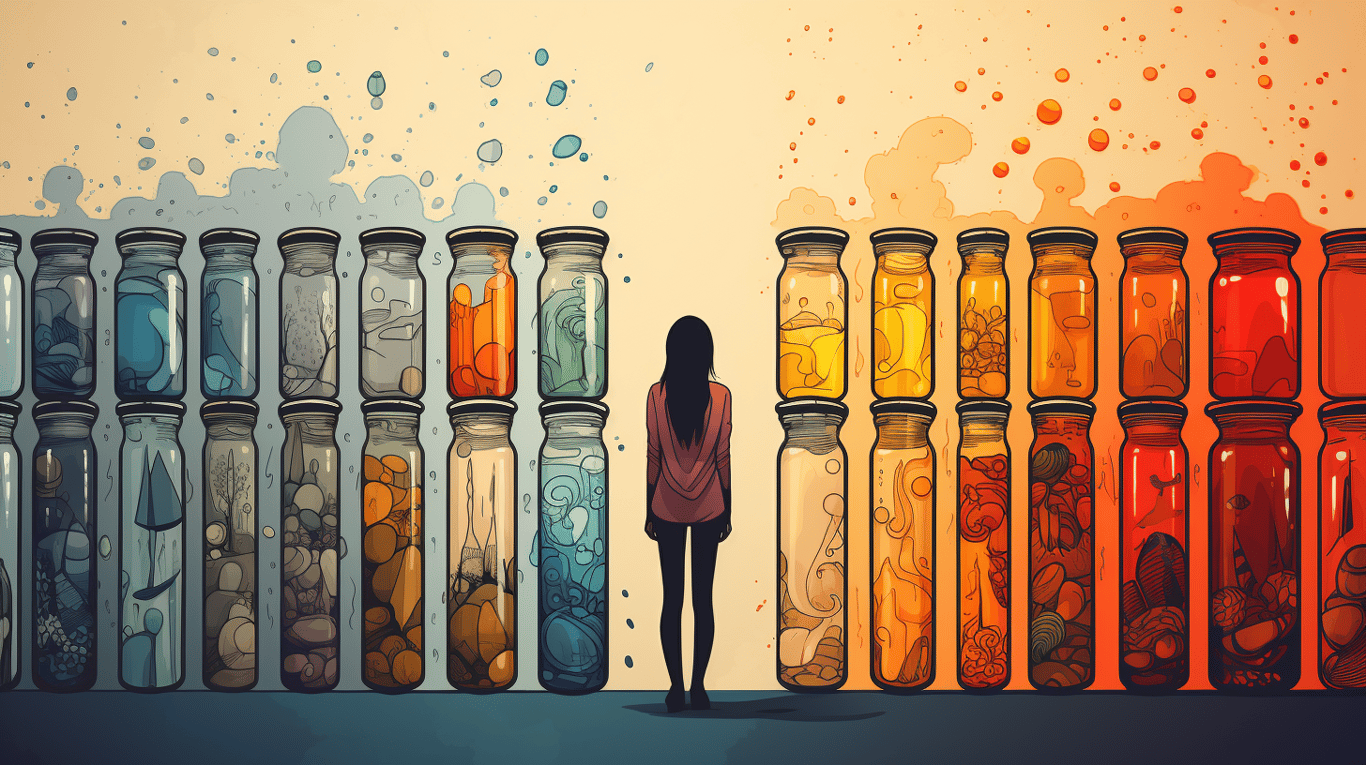 abstract image of a patient experiencing side effect