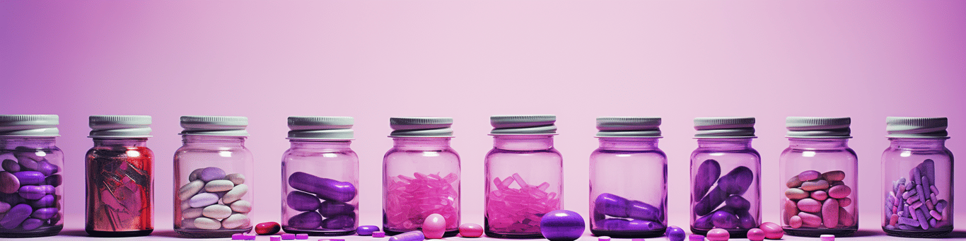 image of different drug pills on a surface