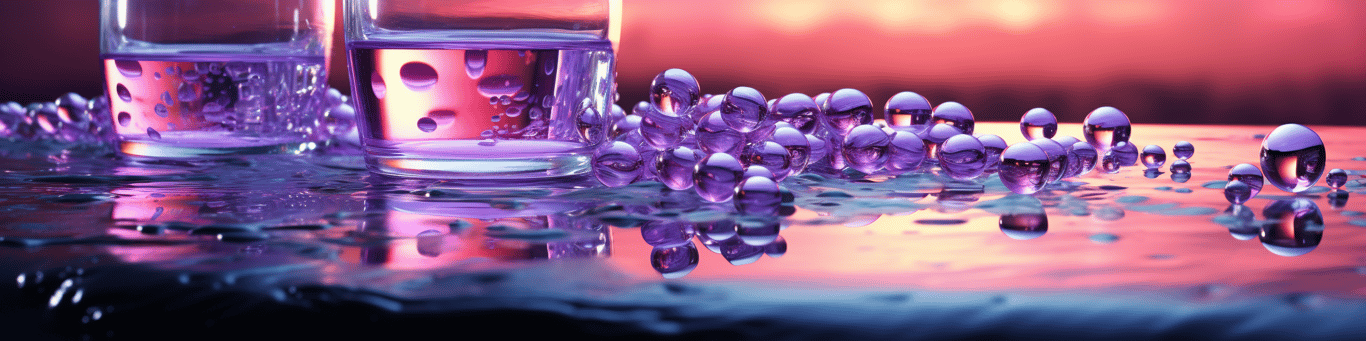 image of drug pills surrounding a glass of water symbolizing drug consumption