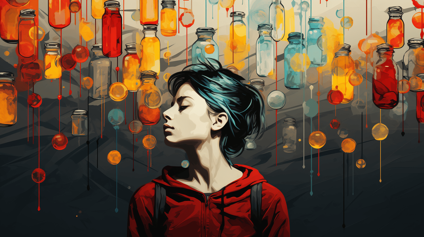 abstract image of a patient experiencing side effect