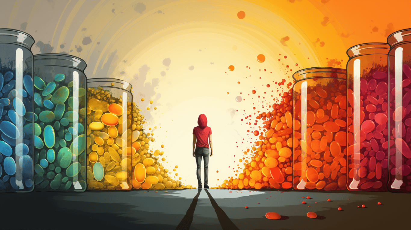 abstract image of a patient experiencing side effect