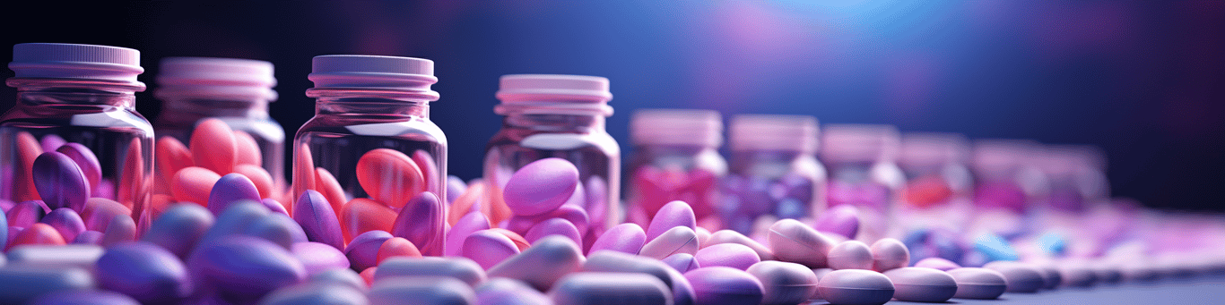 image of different drug pills on a surface