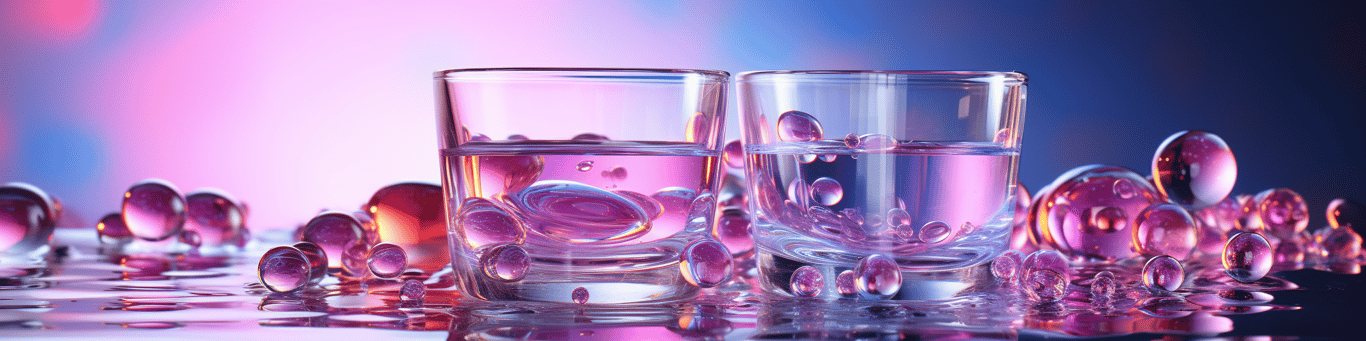 image of drug pills surrounding a glass of water symbolizing drug consumption