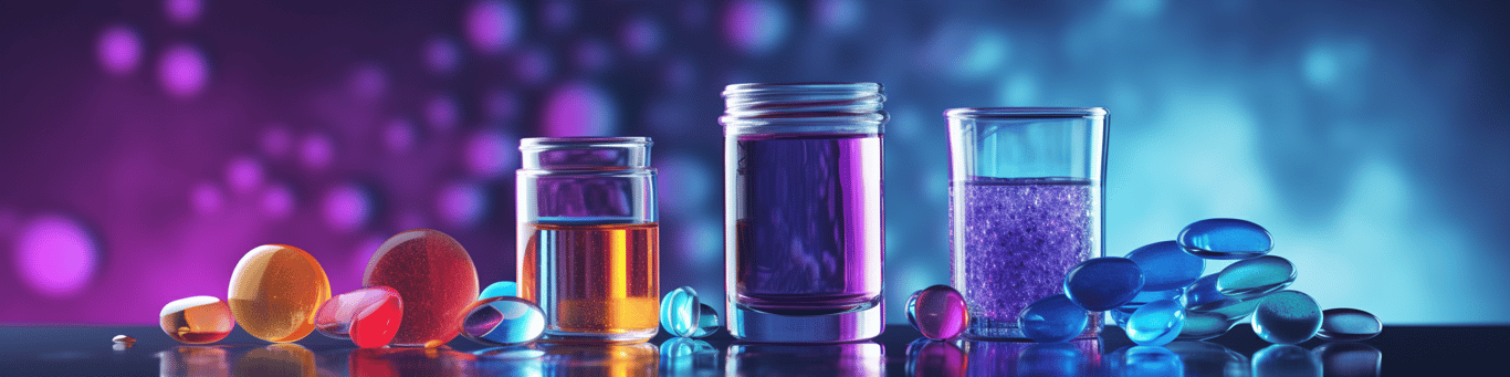 image of drug pills surrounding a glass of water symbolizing drug consumption